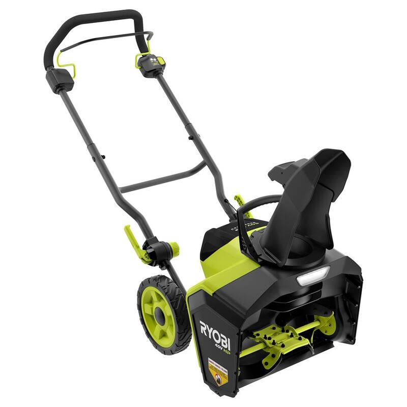 RYOBI 40V HP Brushless 18 in. Single-Stage Cordless Electric Snow Blower with 6.0 Ah Battery and Charger - RY40890