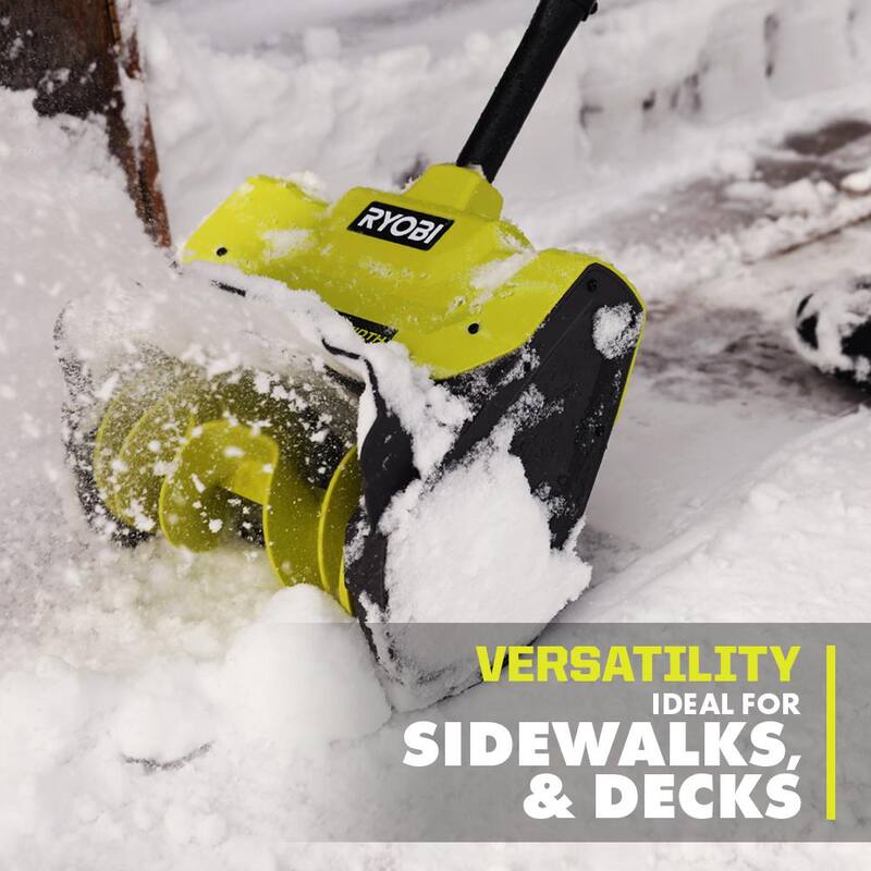 RYOBI ONE+ 18V 10 in. Single-Stage Cordless Electric Snow Shovel (Tool Only) - P2706BTL