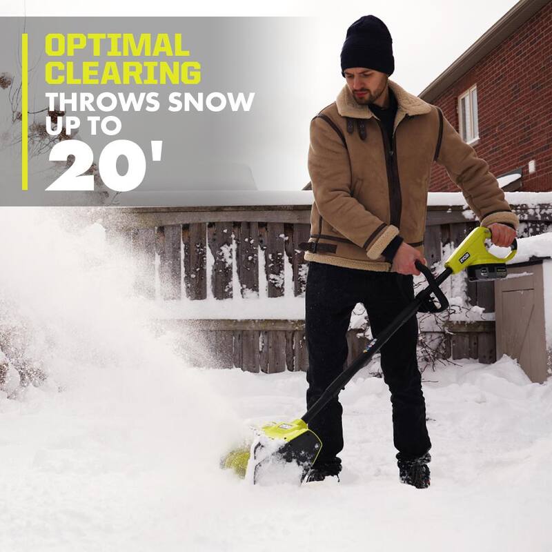 RYOBI ONE+ 18V 10 in. Single-Stage Cordless Electric Snow Shovel (Tool Only) - P2706BTL