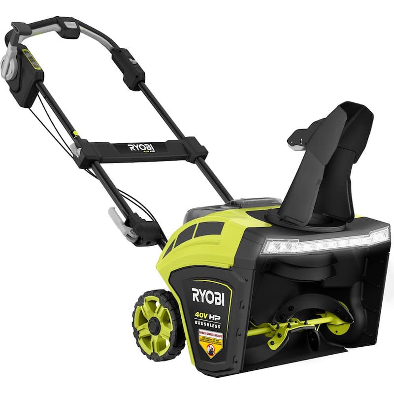 RYOBI 40V HP Brushless 21 in. Cordless Single Stage Snow Blower with (2) 5.0 Ah Batteries and Charger - RY40862