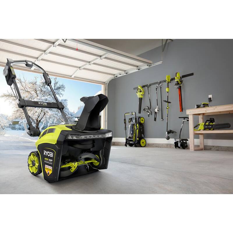 RYOBI 40V HP Brushless 21 in. Cordless Single Stage Snow Blower with (2) 5.0 Ah Batteries and Charger - RY40862