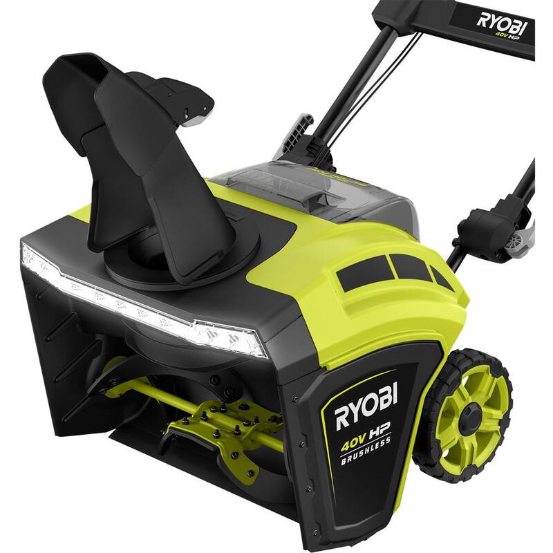 RYOBI 40V HP Brushless 21 in. Cordless Single Stage Snow Blower with (2) 5.0 Ah Batteries and Charger - RY40862