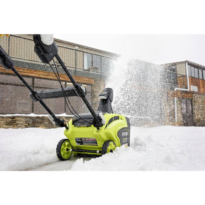 RYOBI 40V HP Brushless 21 in. Cordless Single Stage Snow Blower with (2) 5.0 Ah Batteries and Charger - RY40862