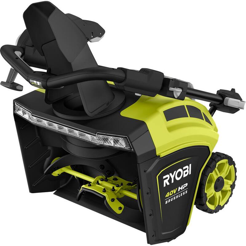 RYOBI 40V HP Brushless 21 in. Cordless Single Stage Snow Blower with (2) 5.0 Ah Batteries and Charger - RY40862