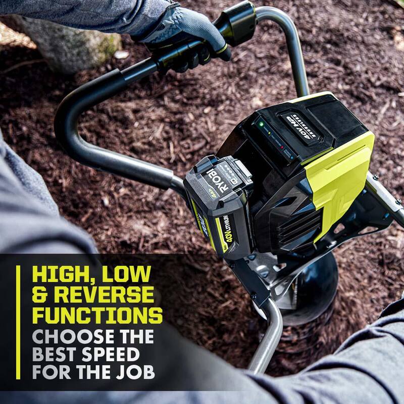 RYOBI 40V HP Brushless Cordless Earth Auger with 8 in. Bit (Tool Only) - RY40701BTL