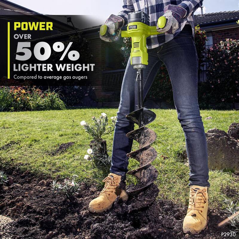 RYOBI ONE+ HP 18V Brushless Cordless Earth Auger with 6 in. Bit Included (Tool Only) - P2903BTL