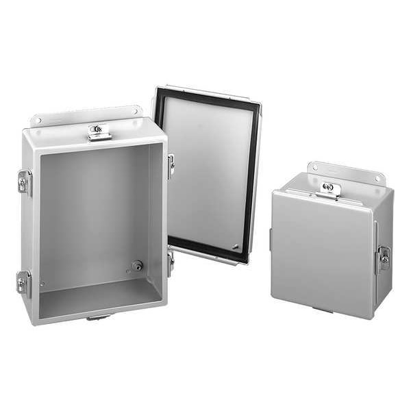 Nvent Hoffman Carbon Steel Electrical Enclosures, 6 in H, 3 in D, 4 in W, NEMA 4, Non Hinged Clamp - A604NF