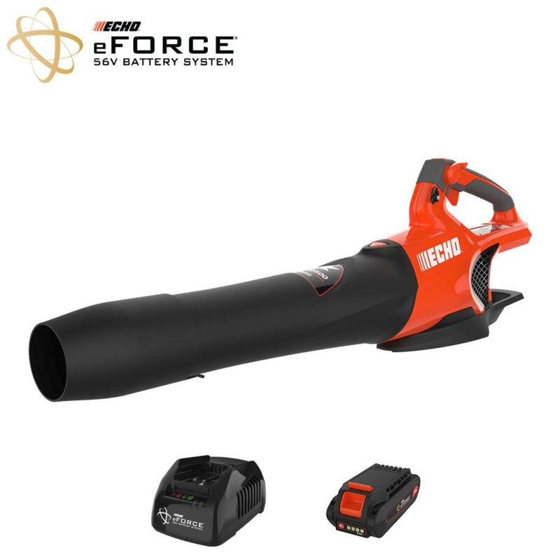 ECHO eFORCE 56V 151 MPH 526 CFM Cordless Battery Powered Handheld Leaf Blower with 2.5Ah Battery and Charger - DPB-2500C1