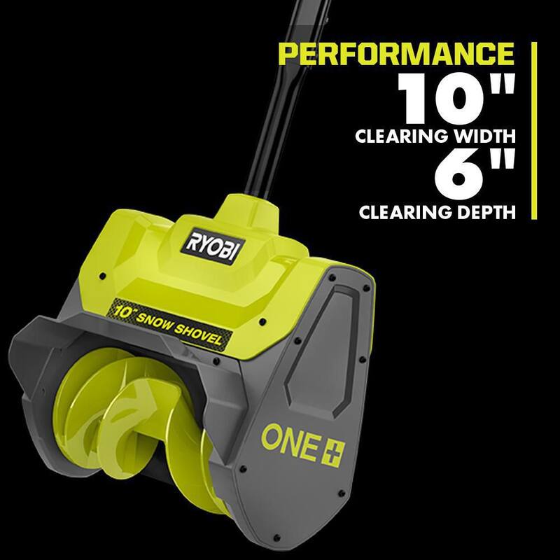 RYOBI ONE+ 18V 10 in. Cordless Electric Snow Shovel with Salt Spreader, 4.0 Ah Battery, and Charger - P2760-SS
