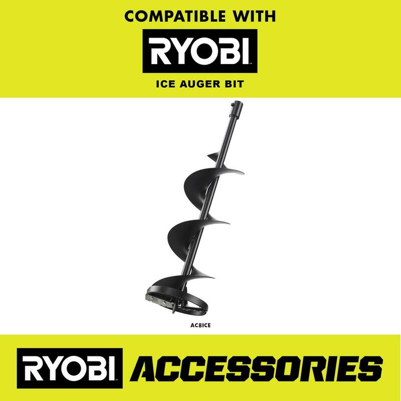 RYOBI 40-Volt HP Ice Auger with 8 in. Bit and 4.0 Ah Battery and Charger - RY40712