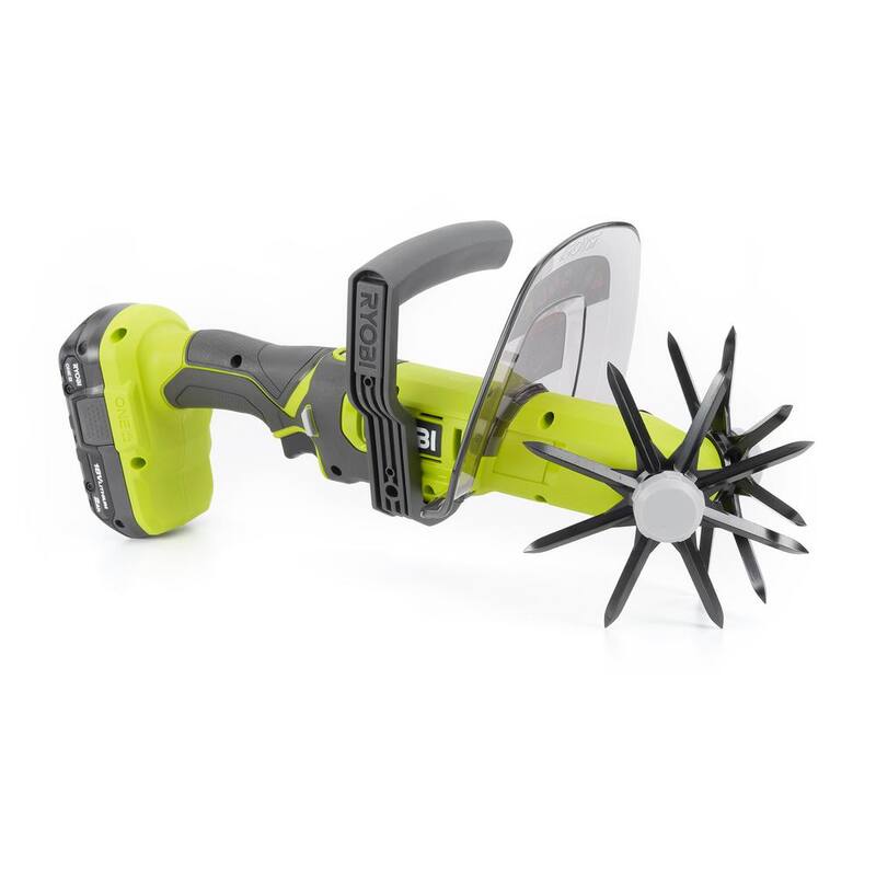 RYOBI ONE+ 18V Cordless Compact Battery Cultivator with 2.0 Ah Battery and Charger - P2990