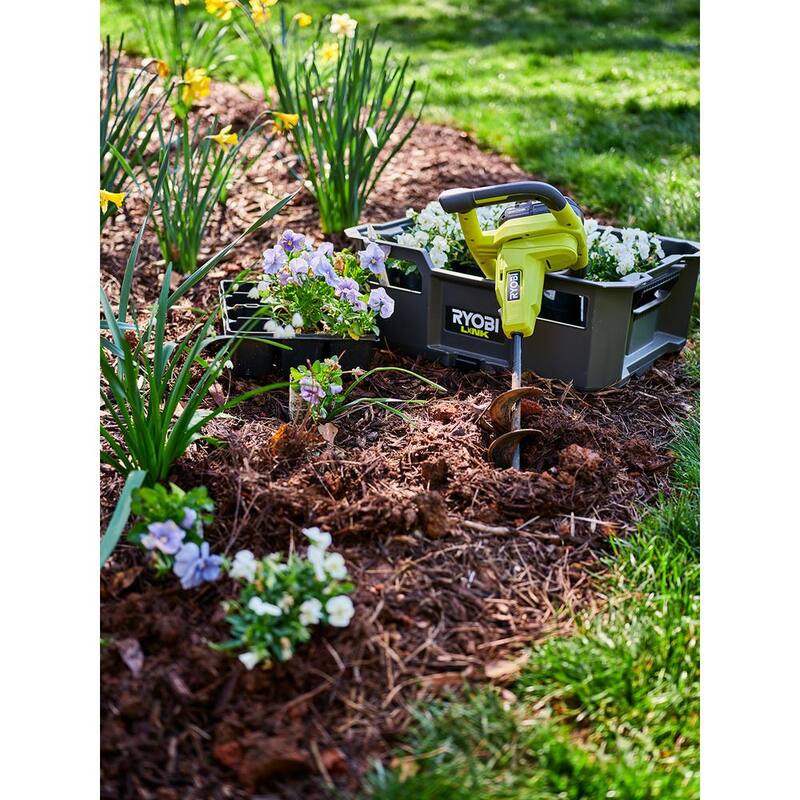 RYOBI ONE+ 18V Cordless Earth Auger with 3 in. Bit, 2.0 Ah Battery and Charger - P29160