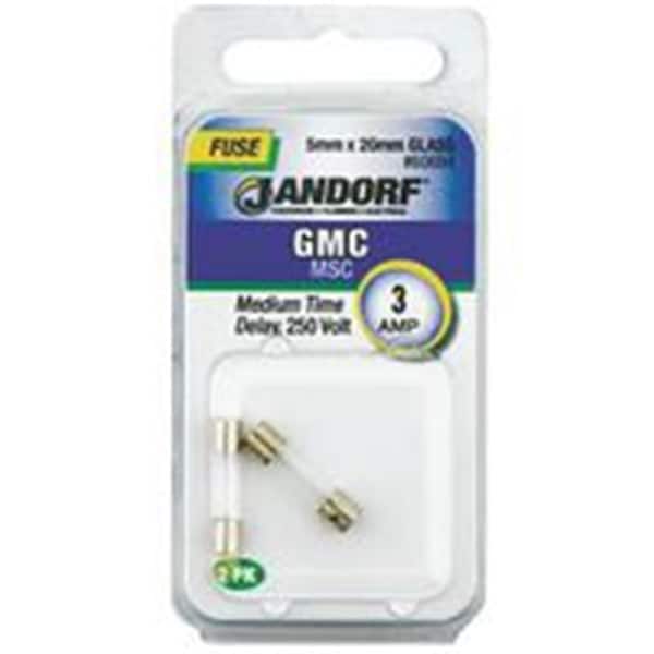 Jandorf Medium-Voltage Fuse, 3A, Time-Delay, Cylindrical - 3398575
