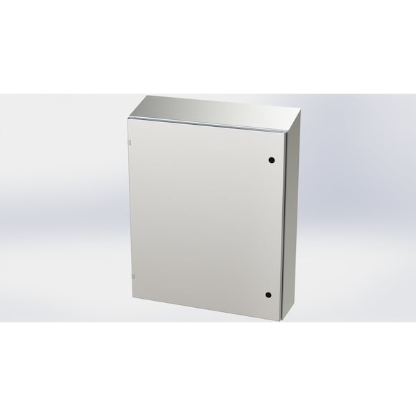 Saginaw Control & Engineering 304 Stainless Steel Electrical Enclosures, 36 in H, 8 in D, 30 in W, NEMA 3R, 4, 4X, 12, 13, Hinged - SCE-36EL3008SSST