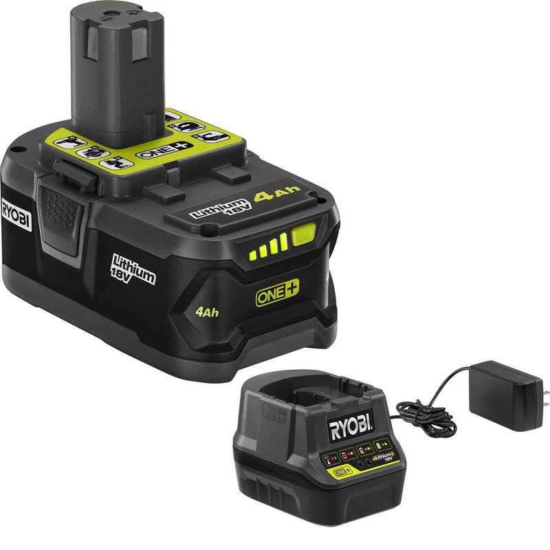 RYOBI ONE+ HP 18V Brushless Cordless Earth Auger with 4 in. and 6 in. Bit with 4.0 Ah Battery and Charger - P2930-4