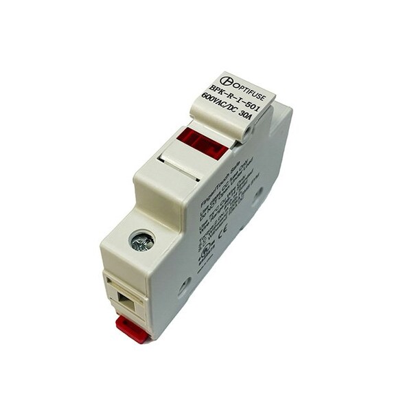 Optifuse 1 Pole Fuse Block for Class CC Fuses - LED, 600V 30A - BPK-R-I-501