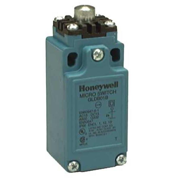 Interruptor de límite Honeywell, émbolo, 1NC/1NO, 10A @ 300V AC, Ubicación del actuador: Superior - GLCA01B