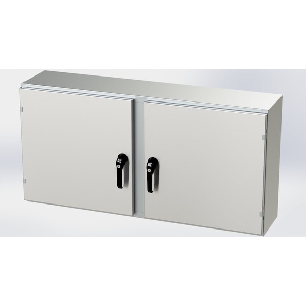Saginaw Control & Engineering 304 Stainless Steel Electrical Enclosures, 24 in H, 10 in D, 48 in W, NEMA 3R, 4, 4X, 12, 13 - SCE-24EL4810SSWFLP