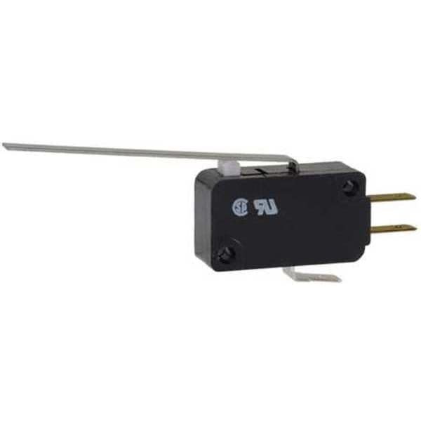 Switch de acción de tipo snap en miniatura de Honeywell, palanca, actuador largo, SPDT, 5A @ 240V AC - Clasificación de contacto V7-1A17D8-048