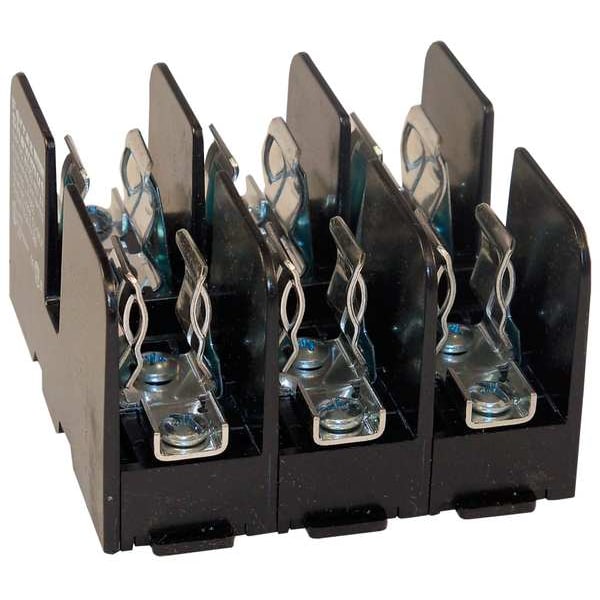Mersen Open Fuse Block, J UL Class, 3 Poles, 0 to 30A Amp Range, 600V AC/DC Volt Rating - 60318SJ