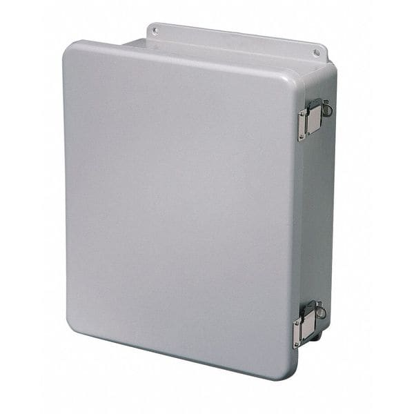 Wiegmann Fiberglass Electrical Enclosures, 17.69 in H, 8.45 in D, 16 in W, NEMA 1, Hinged - HW-J181608FCHQR