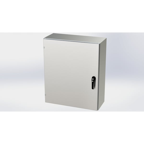 Saginaw Control & Engineering 316 Stainless Steel Electrical Enclosures, 36 in H, 12 in D, 30 in W, NEMA 3R, 4, 4X, 12, 13 - SCE-36EL3012SS6LPPL