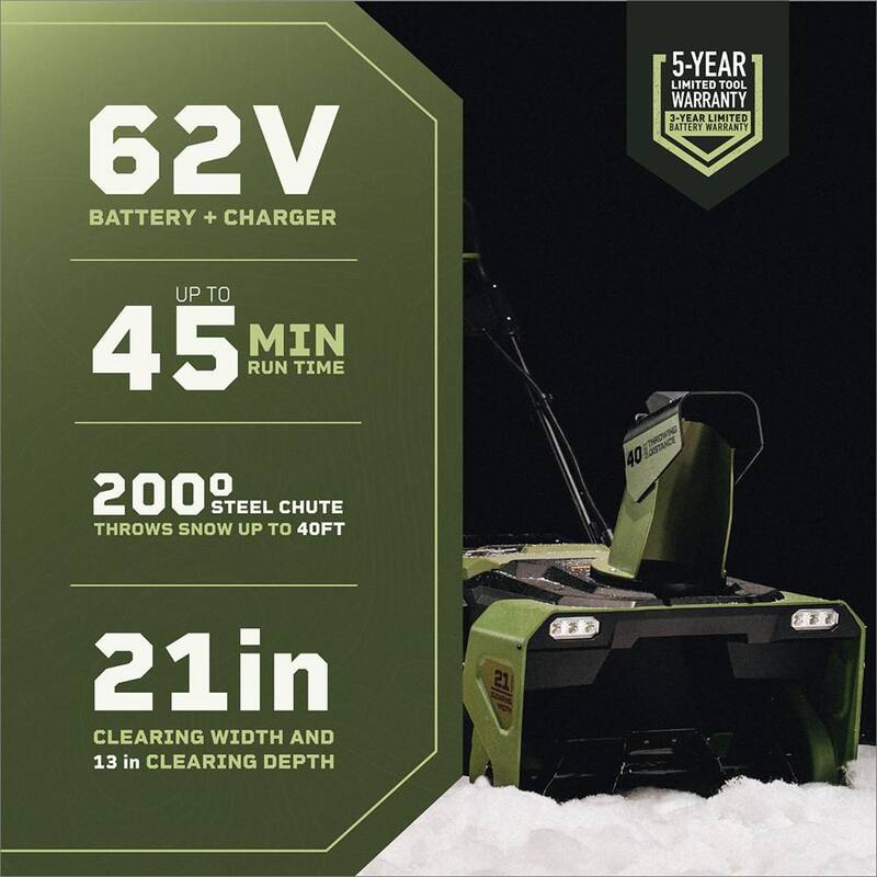Green Machine 21 in. Single Stage Electric Snow Blower - GMSB6200-SS