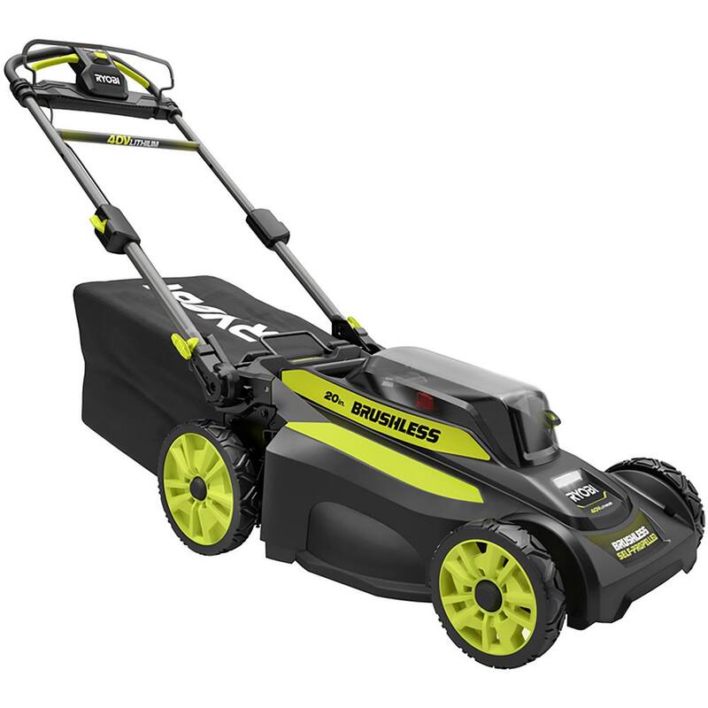 RYOBI 40V Brushless 20 in. Cordless Battery Walk Behind Self-Propelled Mower with 6.0 Ah Battery and Charger - RY401120