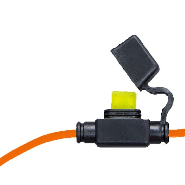 Optifuse IP65 In-Line for Mini Blade, 18AWG 10A - LPM-01B-18OR