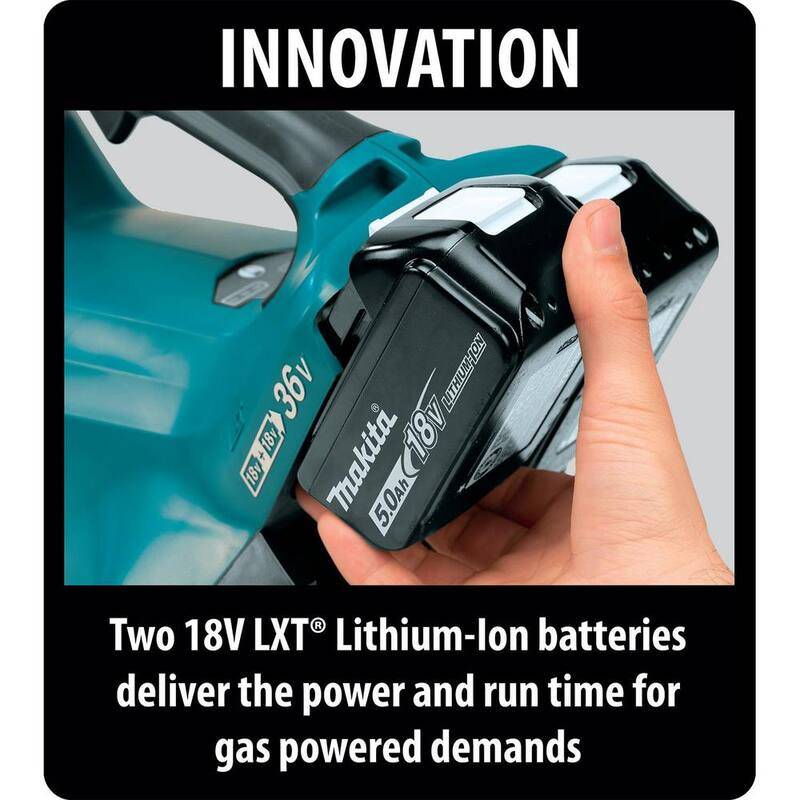 Makita LXT 18V X2 (36V) Lithium-Ion Brushless Cordless Leaf Blower Kit (5.0Ah) with LXT Cordless 22 in. Hedge Trimmer - XBU02PT-XHU02Z