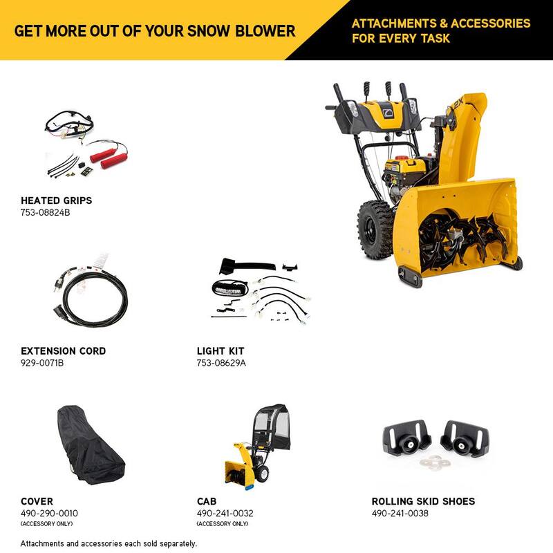 Cub Cadet 2X 26 in. 243cc IntelliPower Two-Stage Electric Start Gas Snow Blower with Power Steering and Steel Chute - 2X 26 IP