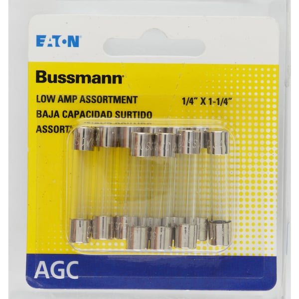 Eaton Bussmann Glass Fuse, AGC Series, 10A, 10 PK - BP/AGC-AL10-RP