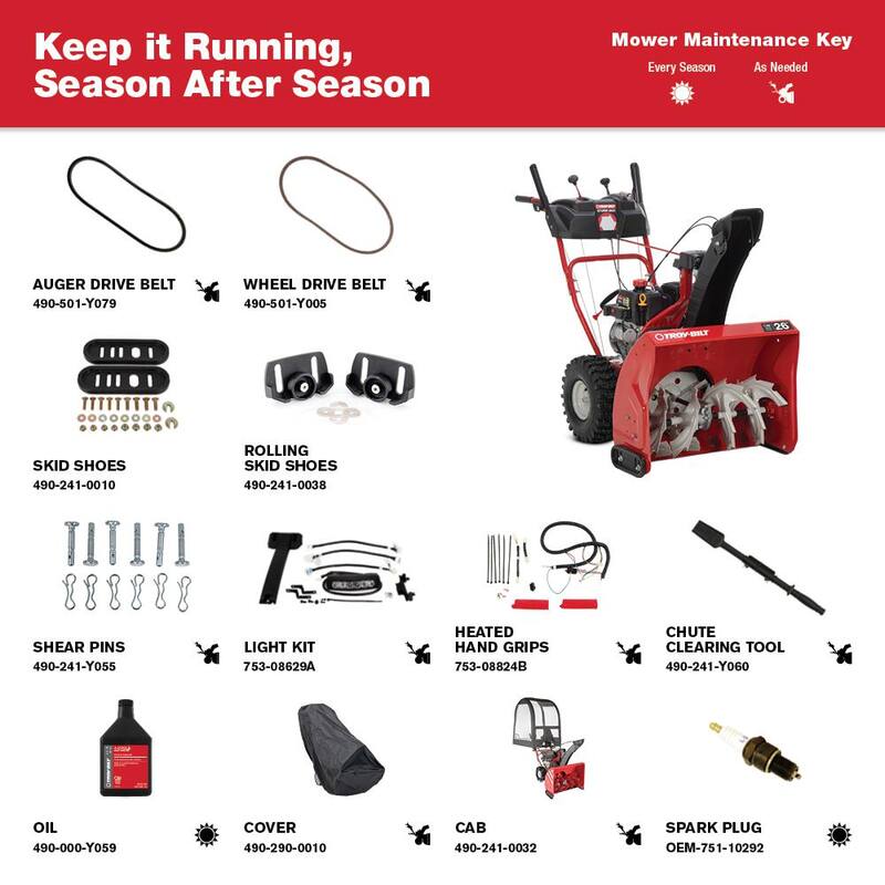 Troy-Bilt Storm 26 in. 208 cc Two- Stage Gas Snow Blower with Electric Start Self Propelled - Storm 2600