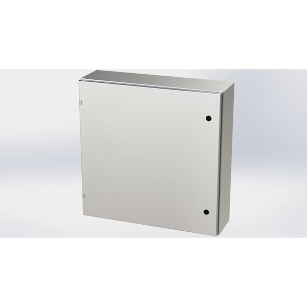 Saginaw Control & Engineering 304 Stainless Steel Electrical Enclosures, 30 in H, 8 in D, 30 in W, NEMA 3R, 4, 4X, 12, 13, Hinged - SCE-30EL3008SSLP