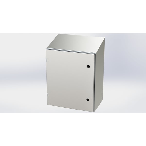 Saginaw Control & Engineering 304 Stainless Steel Electrical Enclosures, 24 in H, 12 in D, 20 in W, NEMA 3R, 4, 4X, 12, 13 - SCE-24EL2012SSST