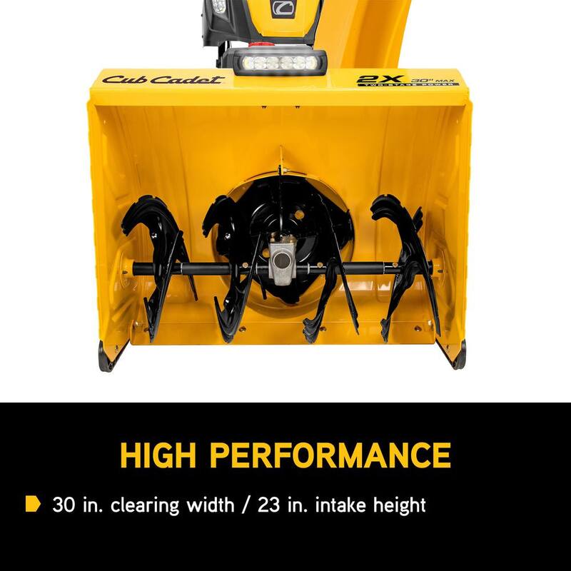 Cub Cadet 2X MAX 30 in. 357cc Two-Stage Electric Start Gas Snow Blower with Steel Chute, Power Steering and Heated Grips - 2X 30 MAX