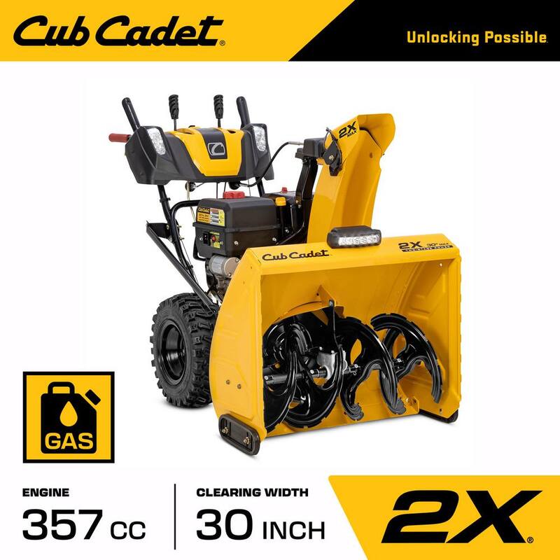 Cub Cadet 2X MAX 30 in. 357cc Two-Stage Electric Start Gas Snow Blower with Steel Chute, Power Steering and Heated Grips - 2X 30 MAX