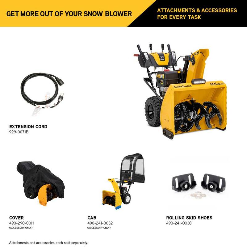 Cub Cadet 2X MAX 30 in. 357cc Two-Stage Electric Start Gas Snow Blower with Steel Chute, Power Steering and Heated Grips - 2X 30 MAX