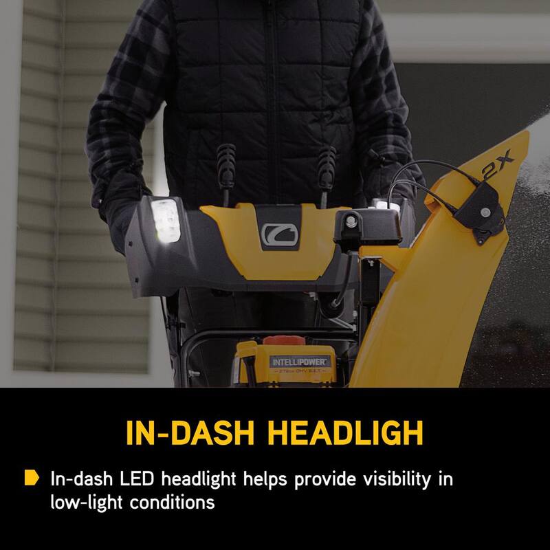 Cub Cadet 2X 28 in. 272cc IntelliPower Two-Stage Electric Start Gas Snow Blower with Power Steering and Steel Chute - 2X 28 IP