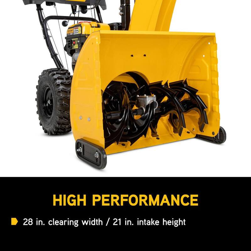 Cub Cadet 2X 28 in. 272cc IntelliPower Two-Stage Electric Start Gas Snow Blower with Power Steering and Steel Chute - 2X 28 IP