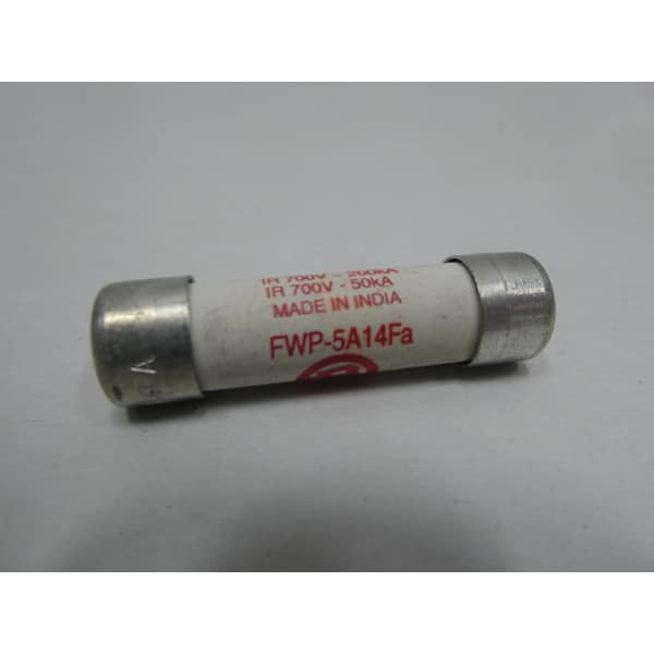 Eaton Bussmann Cartridge Fuse, FWP-A14FA Series, 5A, Fast-Acting, 700V AC, Cylindrical, 10 PK - FWP-5A14FA