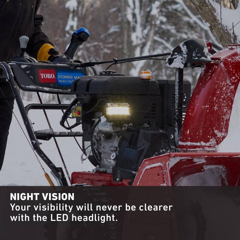 Toro Power Max HD 828 OAE 28 in. 252 cc Two-Stage Gas Snow Blower with Electric Start, Triggerless Steering and Headlight - 38838