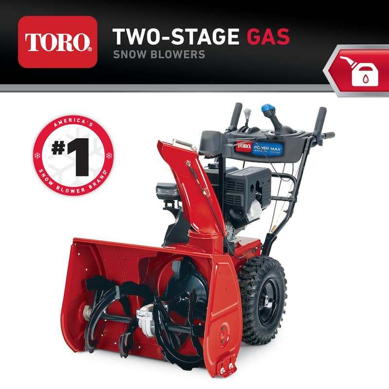 Toro Power Max HD 828 OAE 28 in. 252 cc Two-Stage Gas Snow Blower with Electric Start, Triggerless Steering and Headlight - 38838