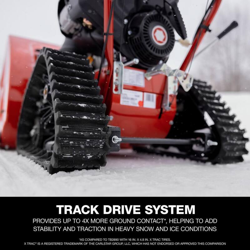 Troy-Bilt Storm Tracker 28 in. 277cc Two-Stage Electric Start Gas Snow Blower with Track Drive and Heated Grips - Storm Tracker 2890