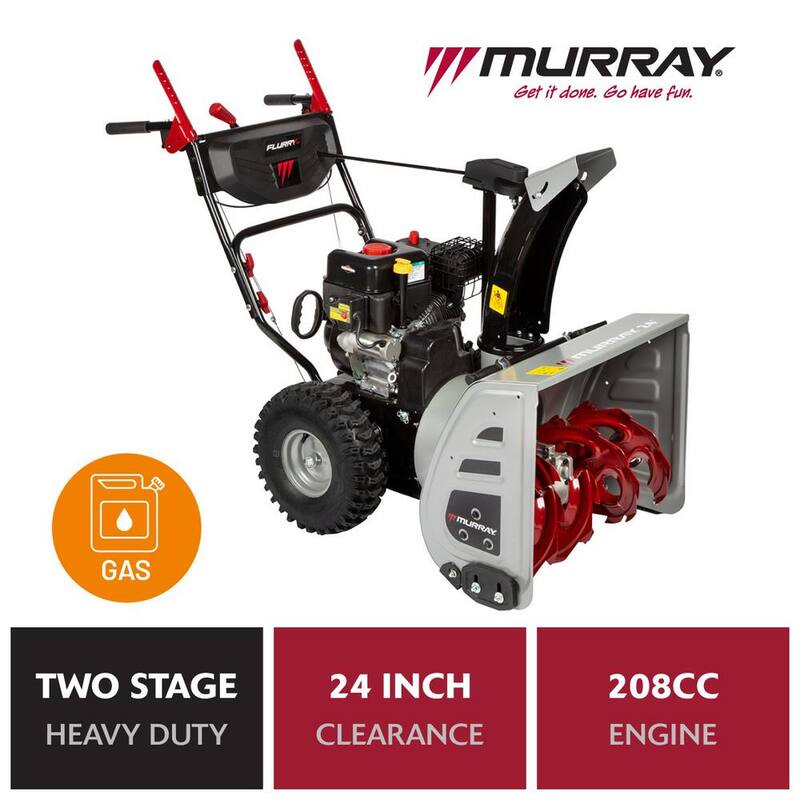 Murray Flurry XL 24 in. 208 CC Self Propelled 2-Stage Gas Snow Blower with Electric Start - MYS2420801