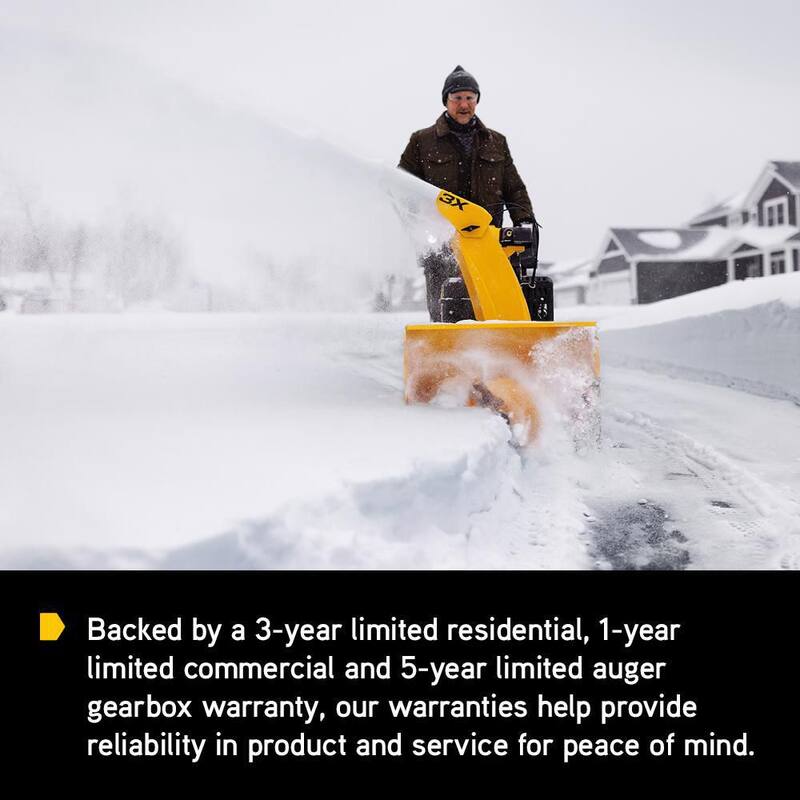 Cub Cadet 3X 26 in. 357cc Three-Stage Electric Start Gas Snow Blower with Steel Chute, Power Steering and Heated Grips - 3X 26
