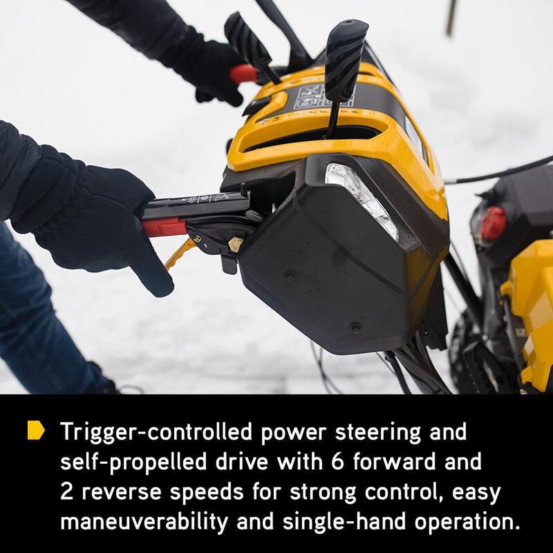 Cub Cadet 3X 26 in. 357cc Three-Stage Electric Start Gas Snow Blower with Steel Chute, Power Steering and Heated Grips - 3X 26