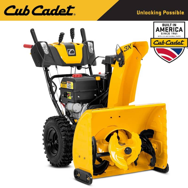 Cub Cadet 3X 26 in. 357cc Three-Stage Electric Start Gas Snow Blower with Steel Chute, Power Steering and Heated Grips - 3X 26