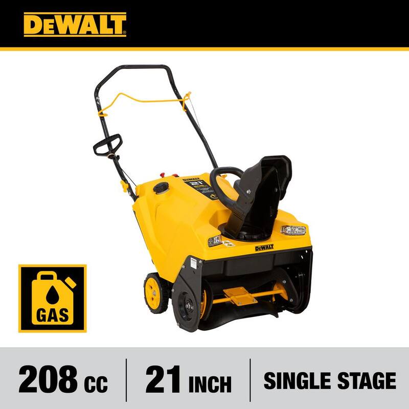 DEWALT 21 in. 208 cc E-Gov Electric Start Gas Single-Stage Snow Blower - 31PM2V6HA38