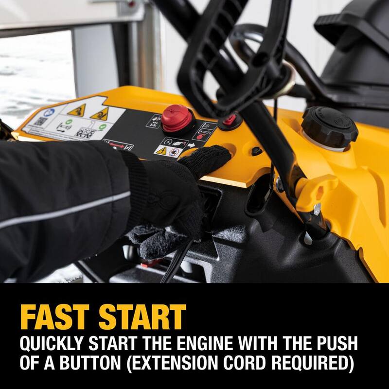 DEWALT 21 in. 208 cc E-Gov Electric Start Gas Single-Stage Snow Blower - 31PM2V6HA38